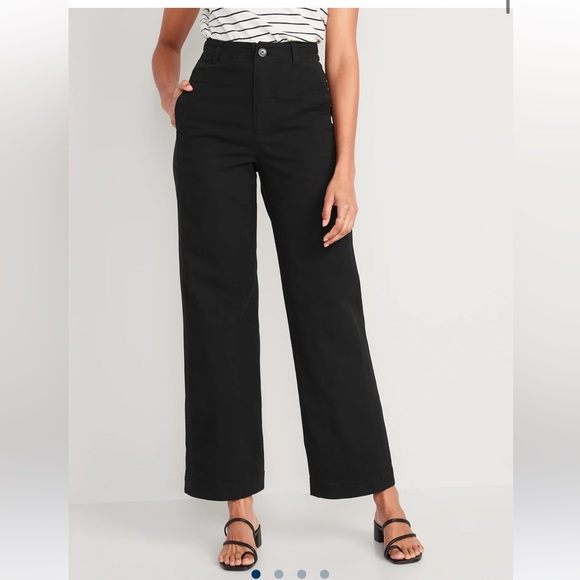 Old Navy Pants - 💥 FLASH SALE! 🆕 Old Navy Women High-Waisted Canvas Wide-Leg Workwear Pants 12